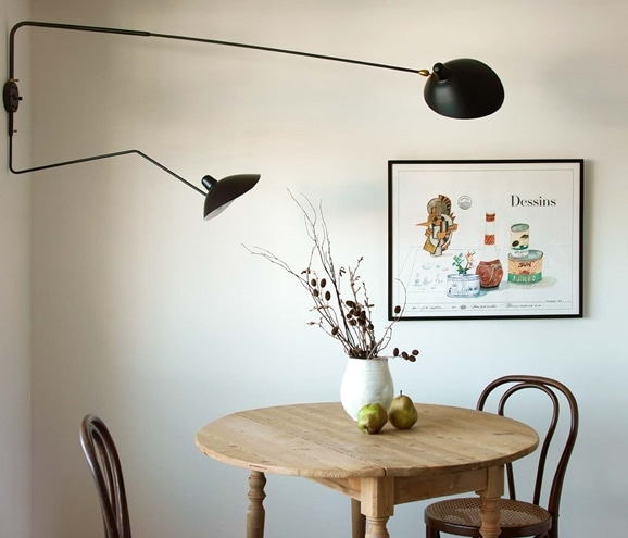 APPLIQUE MURALE 2 BRAS PIVOTANTS /Serge Mouille｜その他ランプ