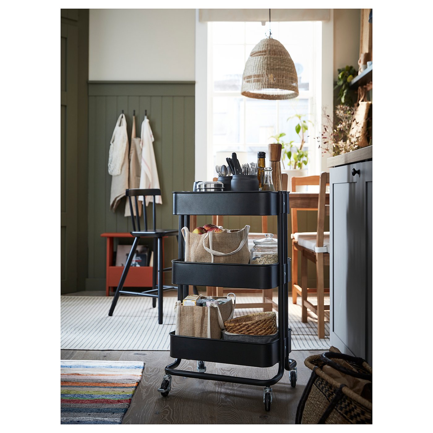 廃盤品 IKEA RÅSKOG ロースコグ バースツール ブラック 廃盤品 IKEA