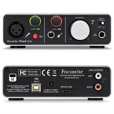 Focusrite iTrack Solo Lightning ｜イケベ楽器店オンラインストア