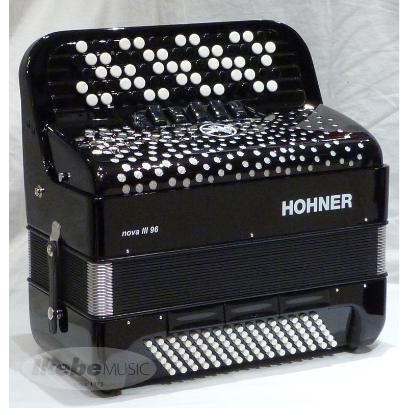 Hohner (アコーディオン専門店・出荷前検品発送)Nova III 96 BLK +