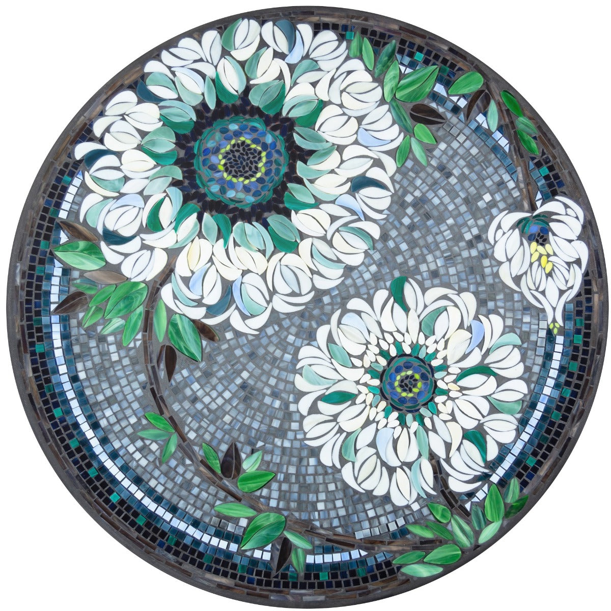 Azula Mosaic Table Tops | Neille Olson Mosaics - Iron Accents