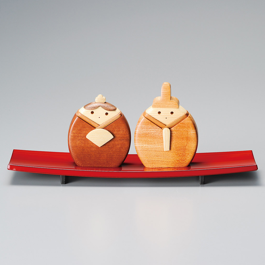 ひな人形 木製 漆塗り 12-13704 漆器の井助