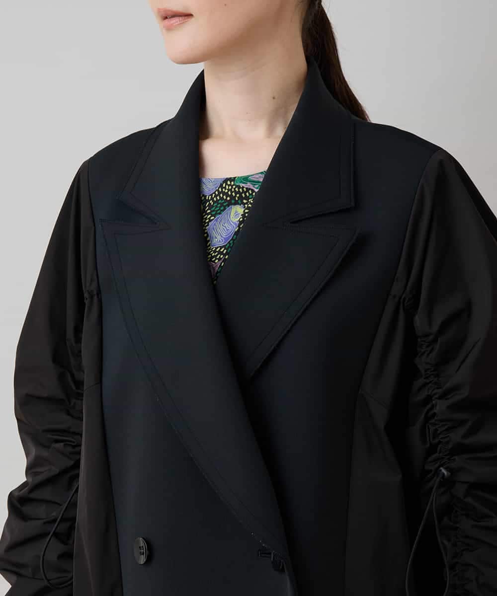 異素材切り替えドロストコート/日本製(その他のコート・ブルゾン