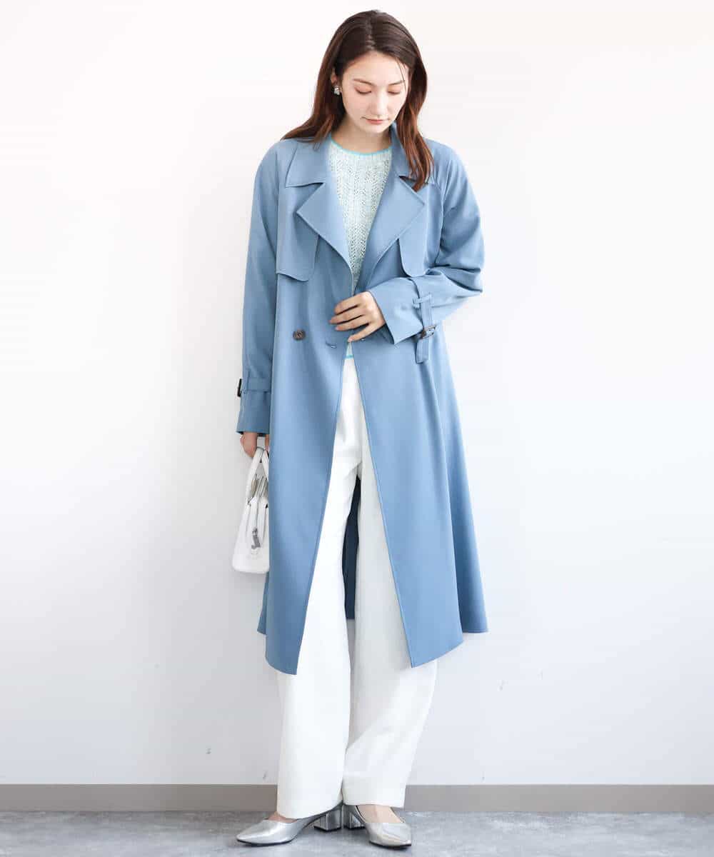 ベルト付きツイルトレンチコート/洗える(トレンチコート) | MK MICHEL