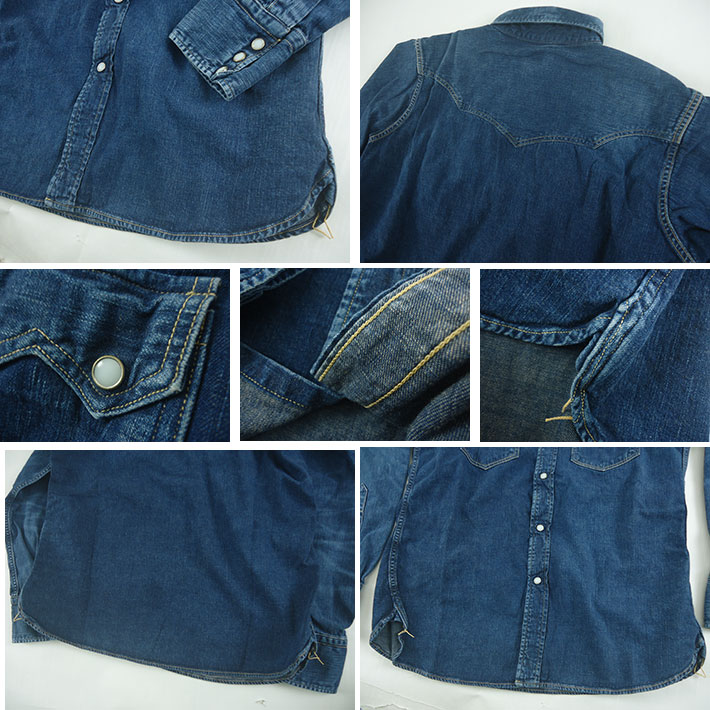WAREHOUSE ウエアハウス 2ND-HAND デニム ウエスタンシャツ ユーズド