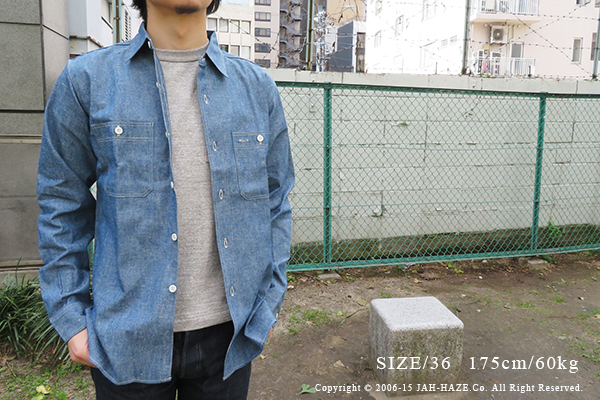 WAREHOUSE ウエアハウス 長袖|NON WASH|シャンブレーワークシャツ