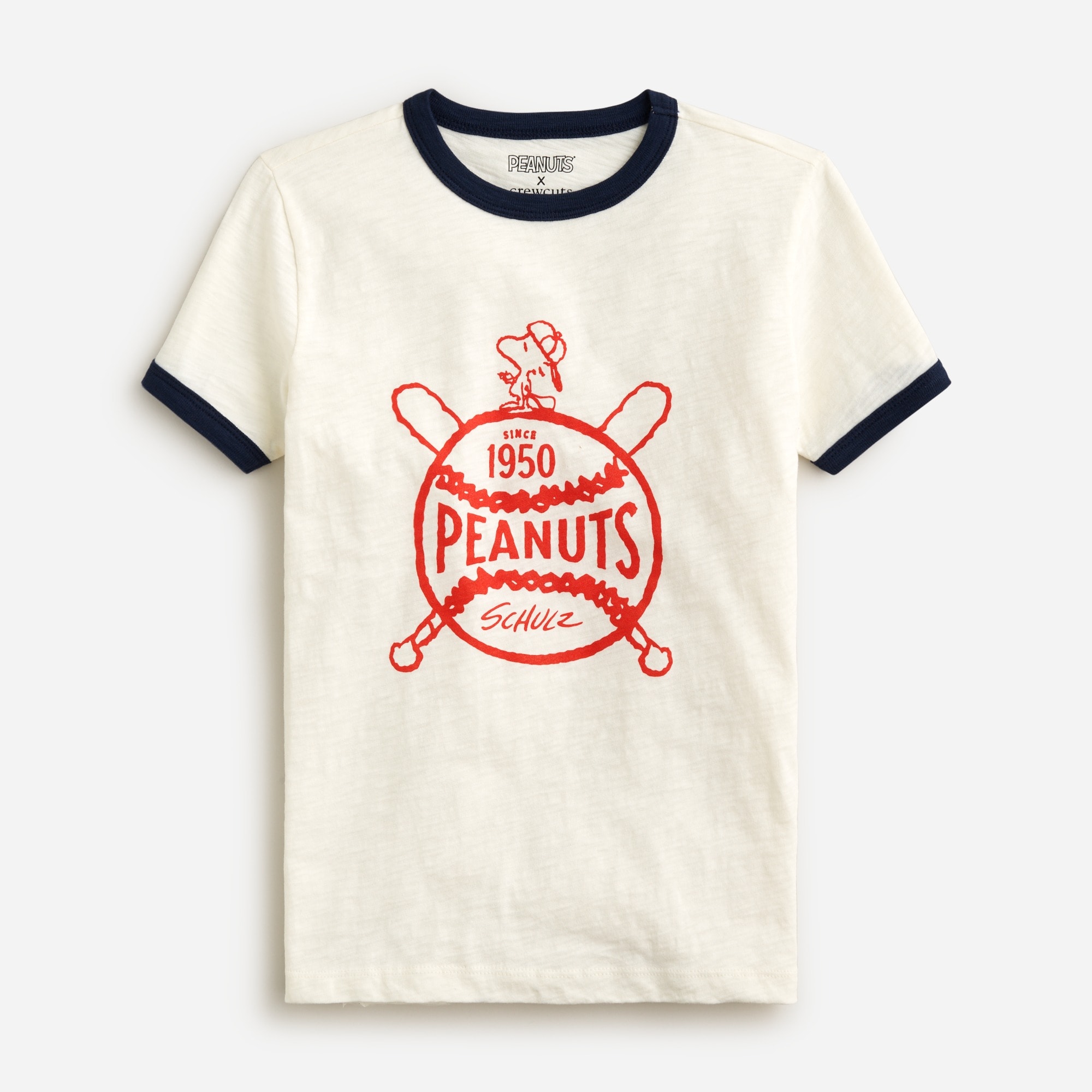 Peanuts® X Crewcuts Snoopy Ringer Graphic T-shirt For Boys | J.Crew