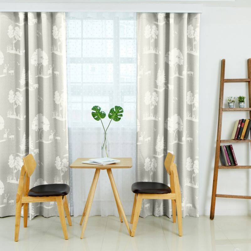 アニマル カーテン JD-19084 グレー ｜ジャストカーテン