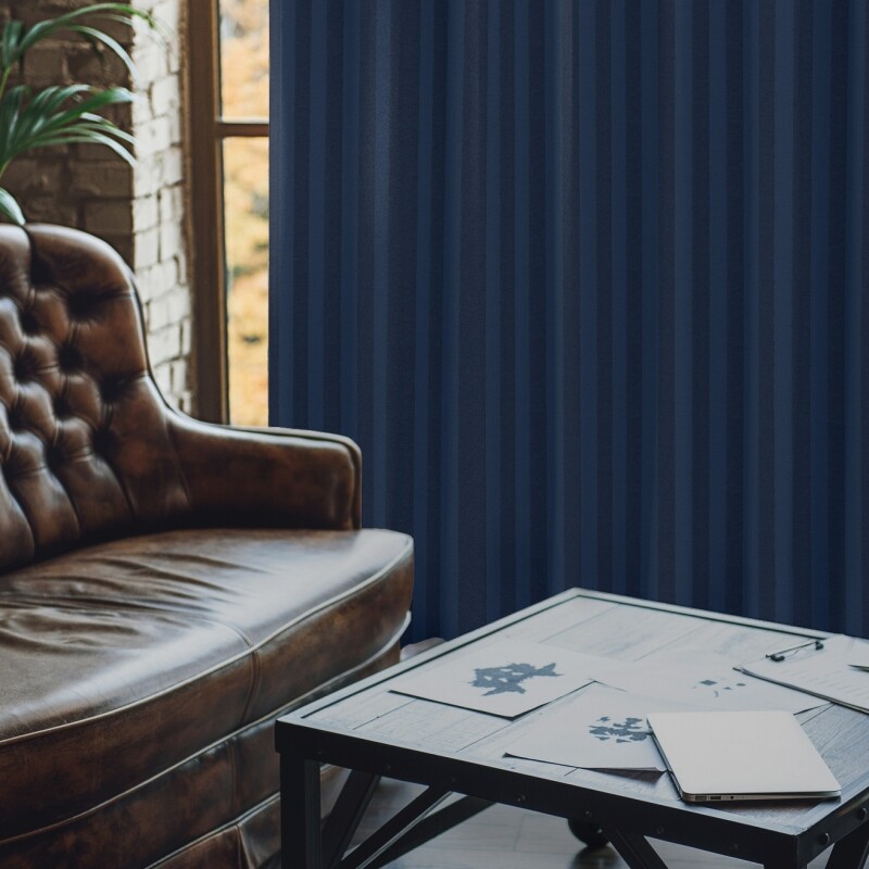 タテストライプ カーテン JE-19231R ネイビー ｜ジャストカーテン