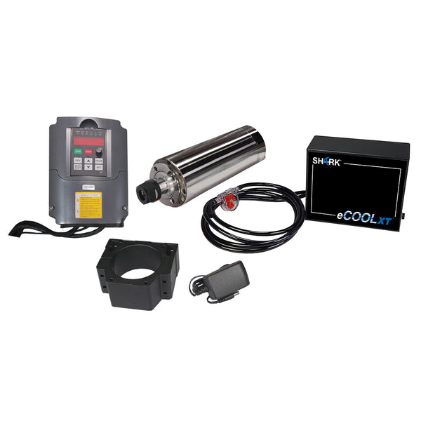 Next Wave CNC Shark 3hp Water-Cooled Spindle Kit with E-COOL XT