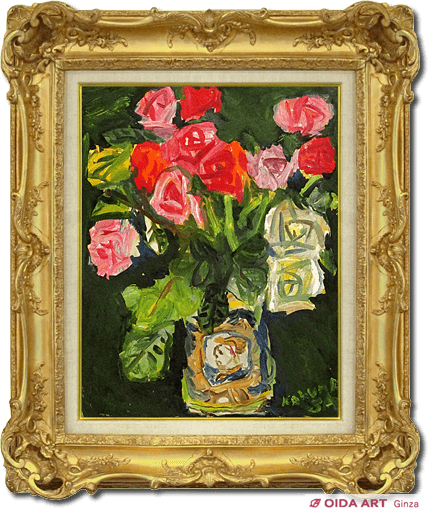 中川一政 薔薇 | 絵画など美術品の販売と買取 | 東京・銀座 おいだ美術