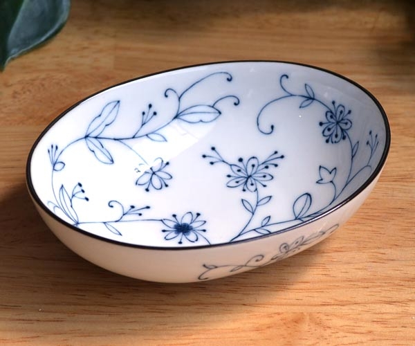 美濃焼 線唐草シリーズ PR4寸鉢