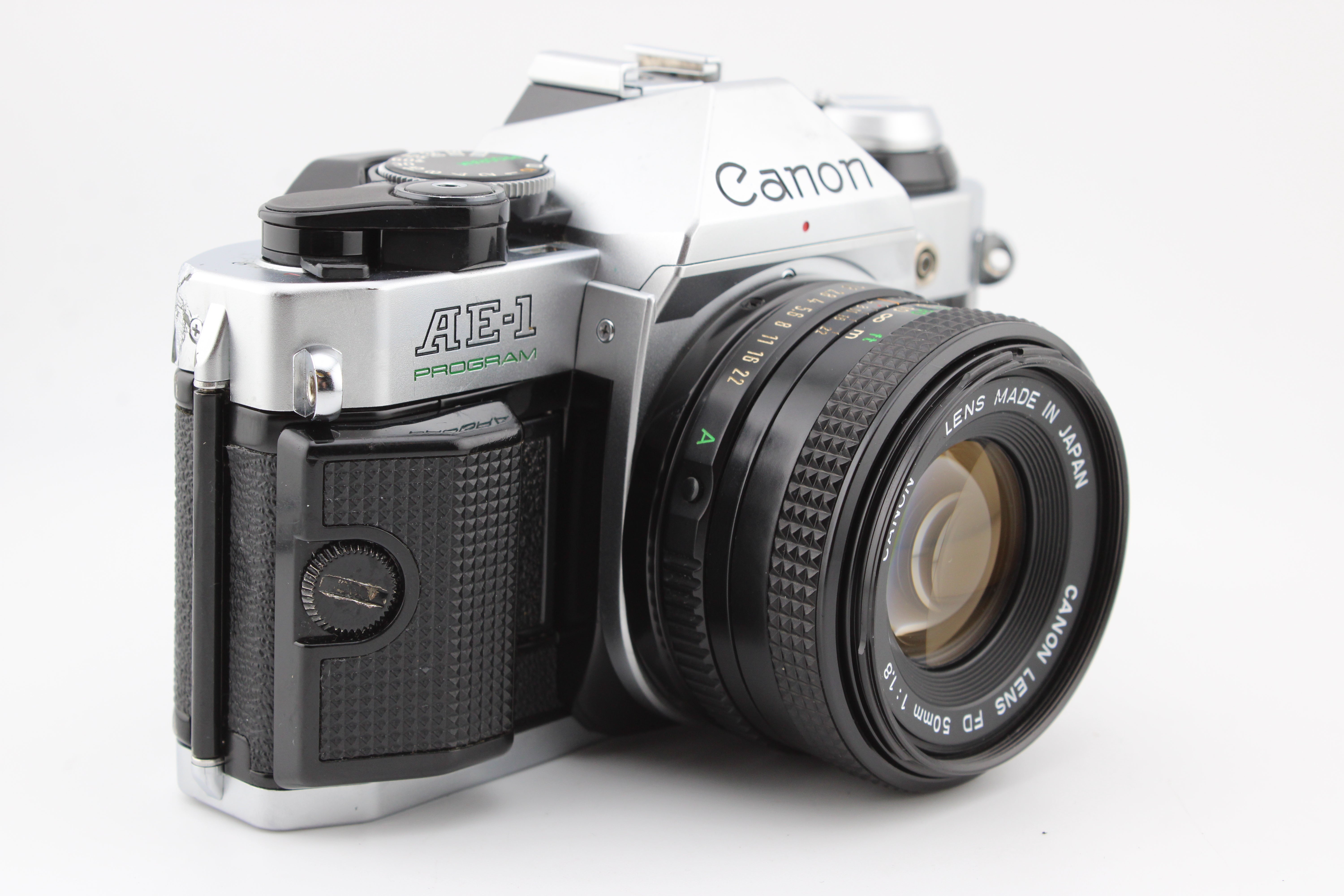 Canon AE-1 Program SLR 35mm Film Camera with 50mm f1.8 Lens
