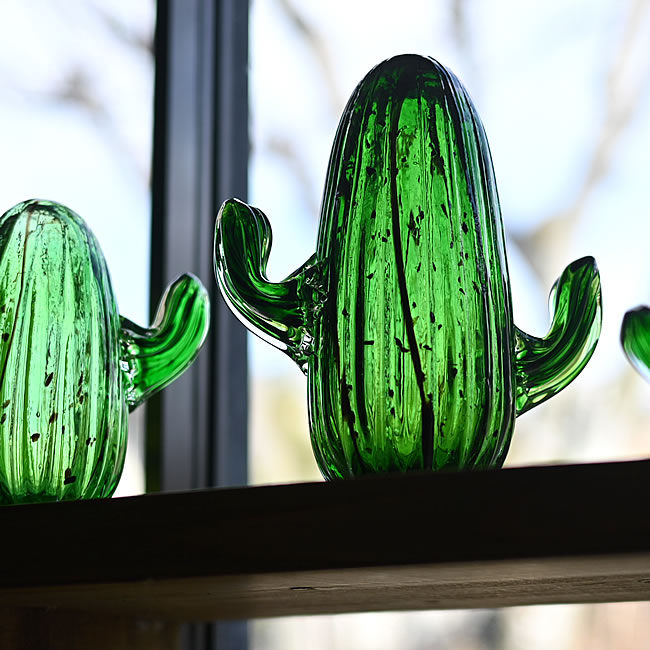 CACTUS ガラスオーナメント サボテンオブジェ ナチュラルインテリア