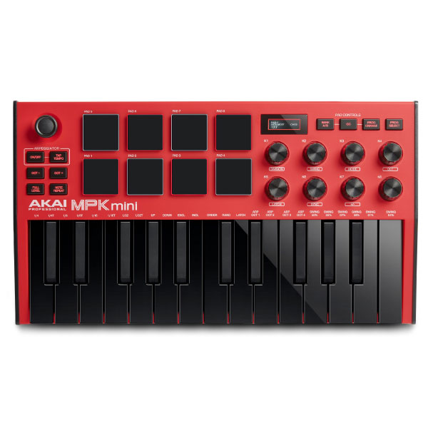 限定レッドカラー！】AKAI professionalのMIDIコントローラー、MPK