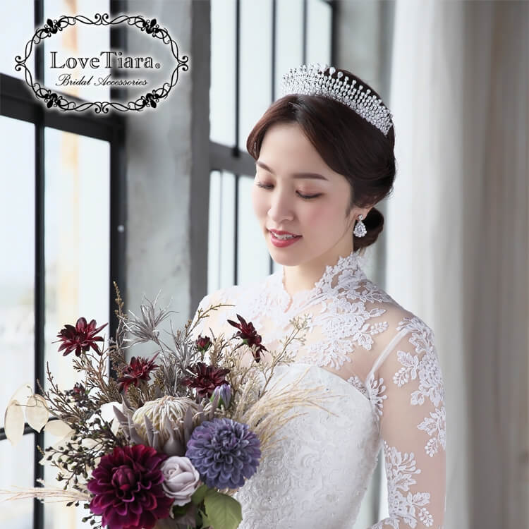 アレクシージルコニアティアラ 通信販売ブライダルウェディング通販 髪