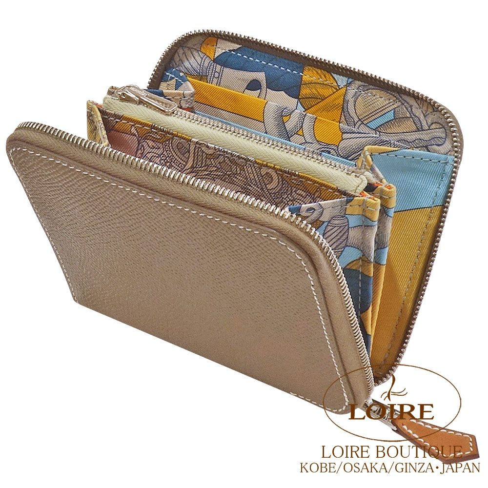 エルメス　シルクイン　コンパクト　エトゥープ エルメス アザップ シルクイン コンパクト エトゥープ/ カシス ヴォー