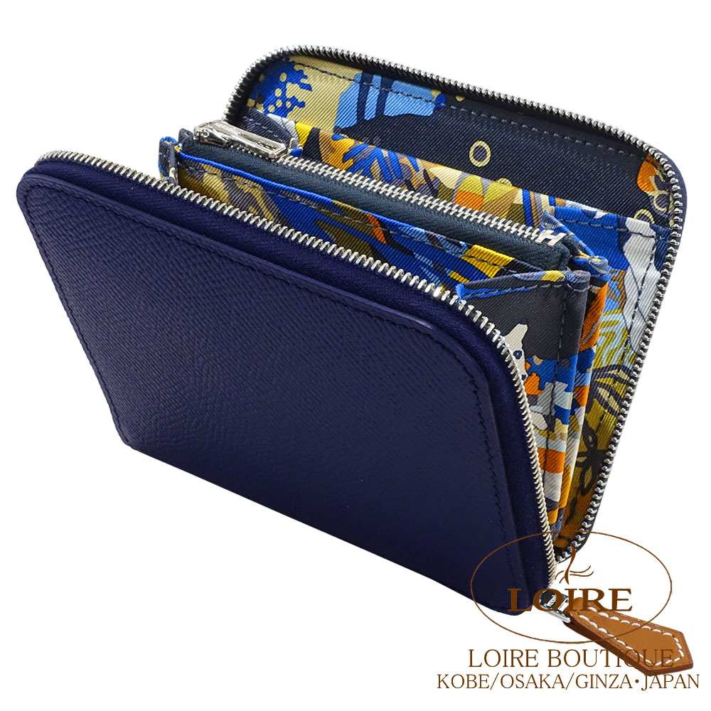 HERMES エルメス アザップロング シルクイン ブルーインディゴ　人気柄 エルメス アザップ シルクイン ロング ブルードプリュス/ ミント