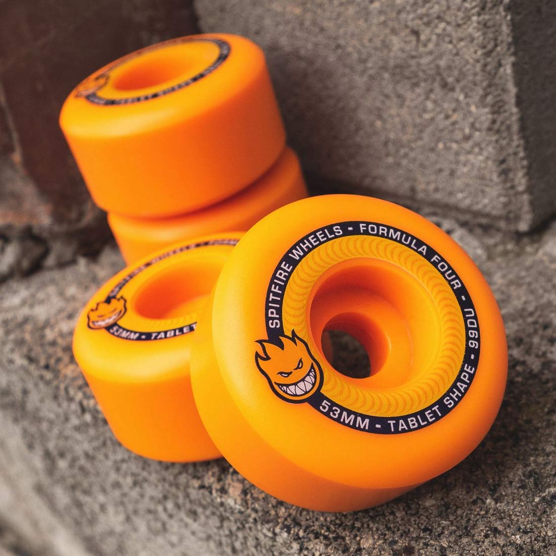 Spitfire Formula Four Tablets 54mm 99a Neon Orange - CalStreets