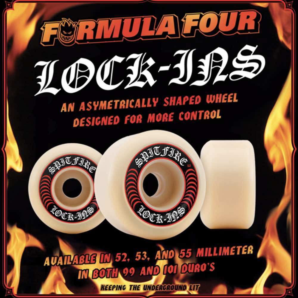 Spitfire Formula 4 Lock-Ins 55mm 101a Red - CalStreets BoarderLabs