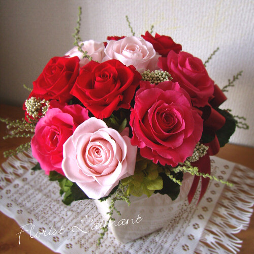 プリザーブドフラワー 花 還暦祝い 結婚記念日 プロポーズ 開業祝い