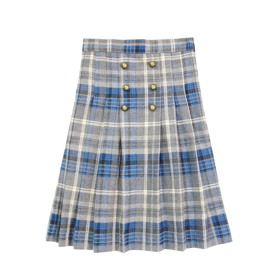Coco Blanc Plaid Pleated Plaid Skirt – Ladida