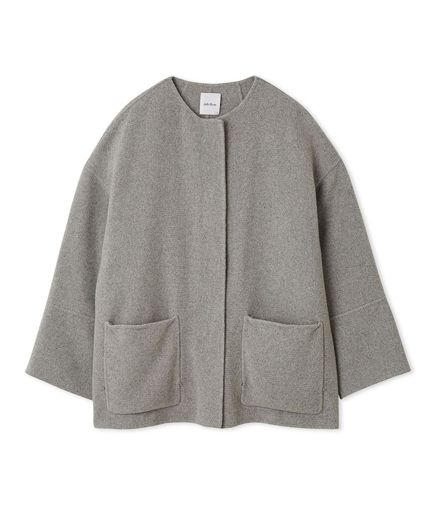 Mila Owen - 2wayファーポケットリバーコート ( GRY ) 羊毛 / ポケット