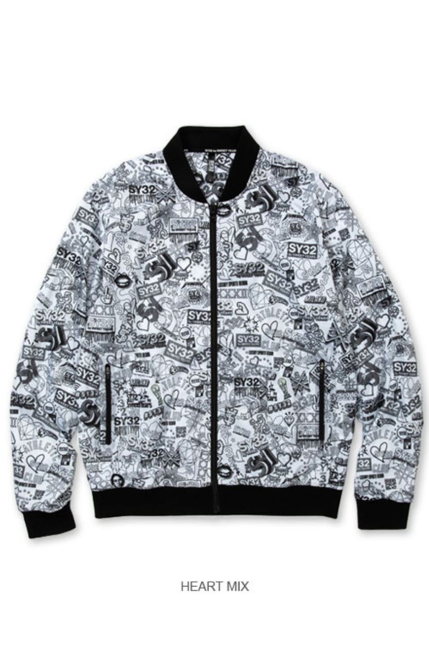 SY32 by SWEET YEARS - GRAPHIC BOMBER JK/ボンバージャケット | LA FEMME