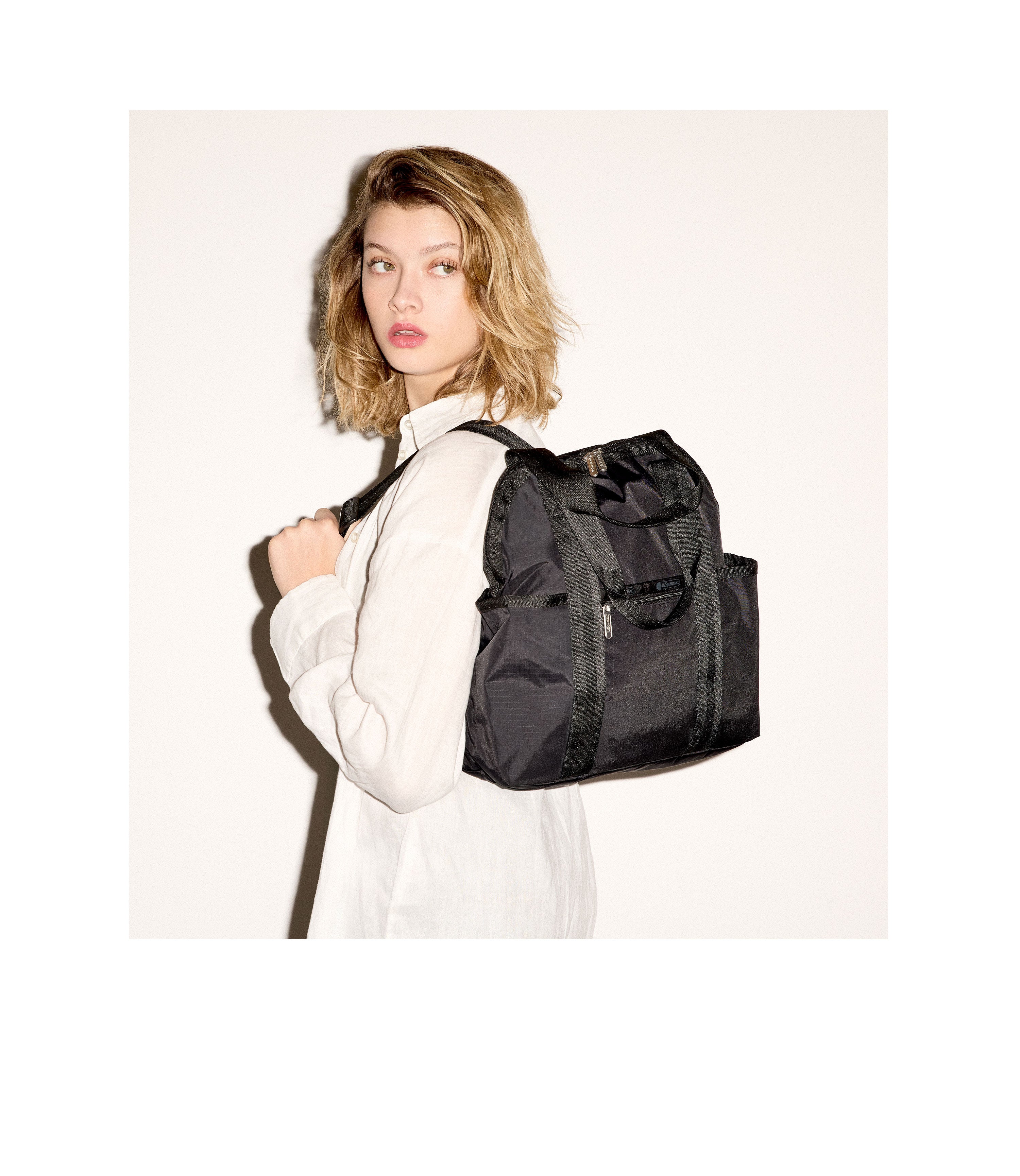 Solid Black Double Trouble Backpack | LeSportsac