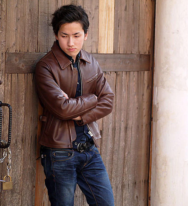 革ジャン襟付きシングルライダース（牛革）｜革製品専門店レザーハウス