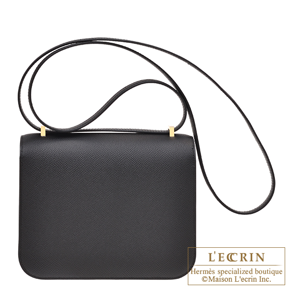 Hermes Constance mini Mirror Black Epsom leather Gold hardware | L