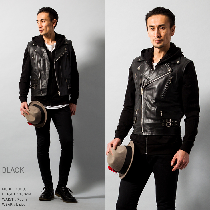 Horn Works 本革 ライダースベスト メンズ ホーンワークス 3975