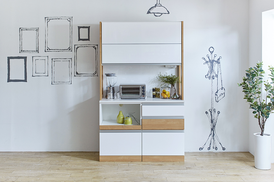 廃番】フラップアップ式ダイニングボード - 食器棚・キッチンボード