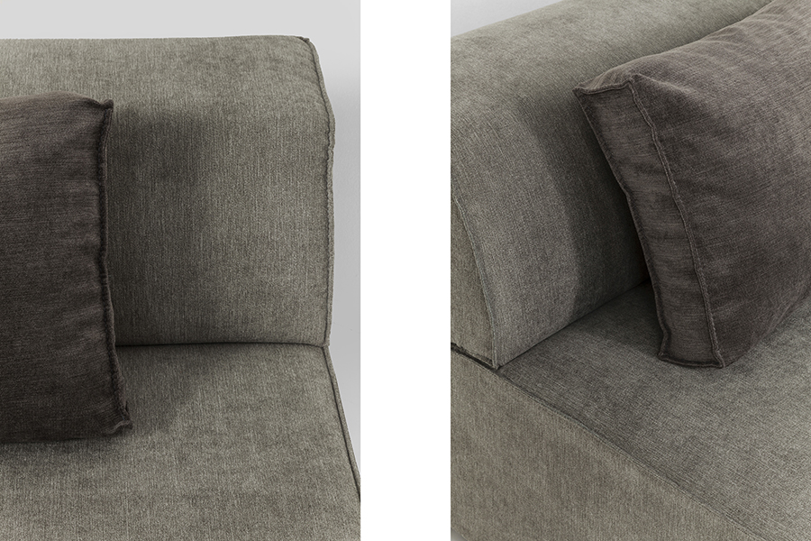 インフィニティ 2シーター 100 エレメンツ グレー ソファ - カウチ