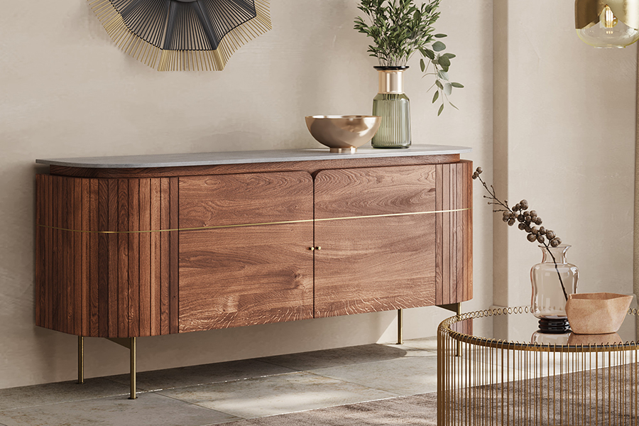 グレース 160×78 cm サイドボード - リビングボード・キャビネットの