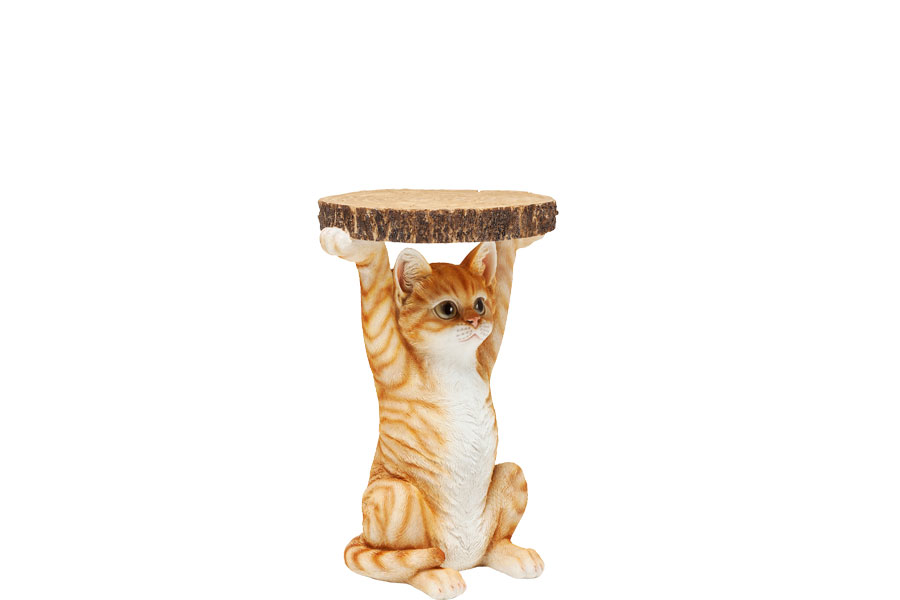 アニマルサイドテーブル キャット - サイドテーブルの通販 ｜リビング