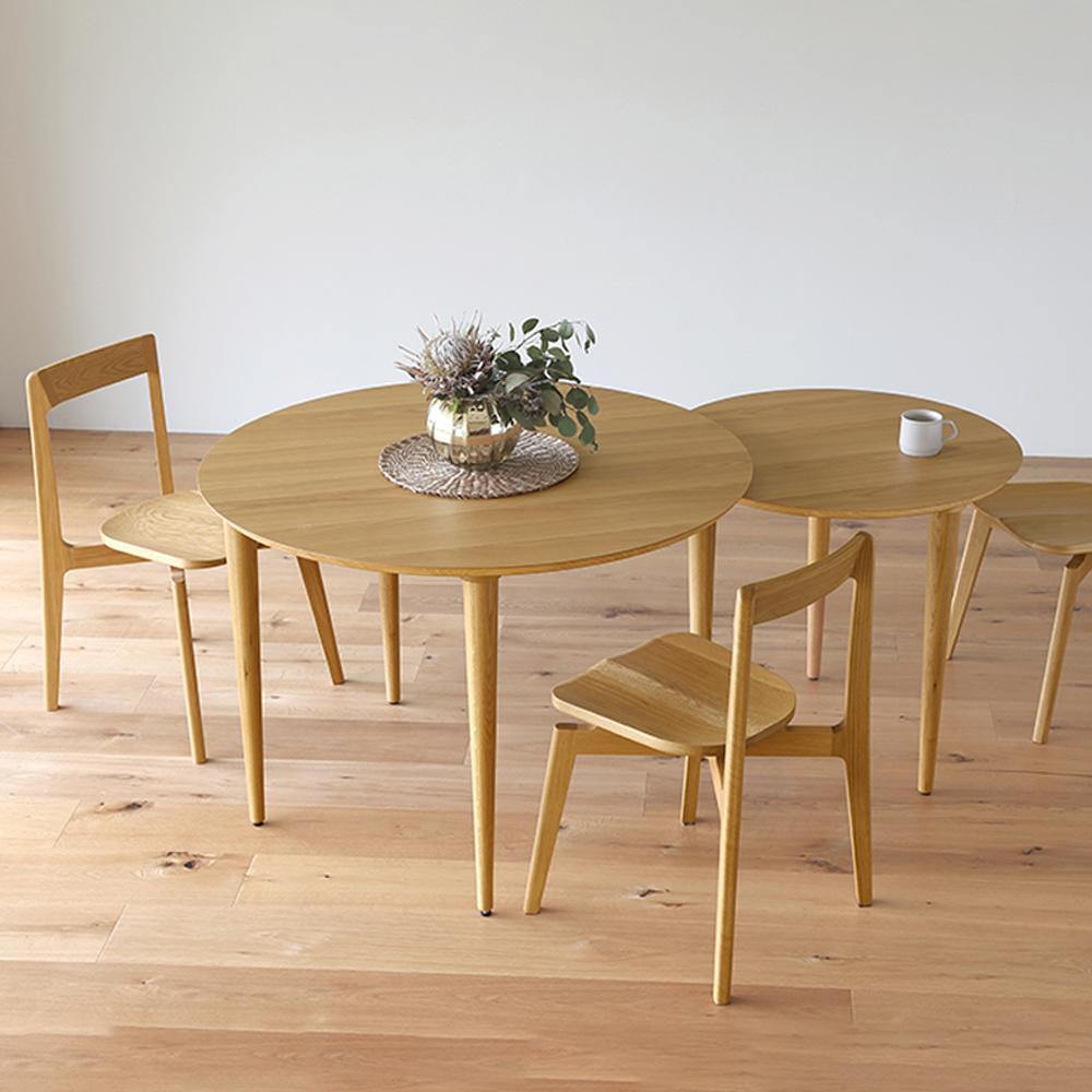 伸長式105円形ダイニングテーブル - ダイニングテーブルの通販