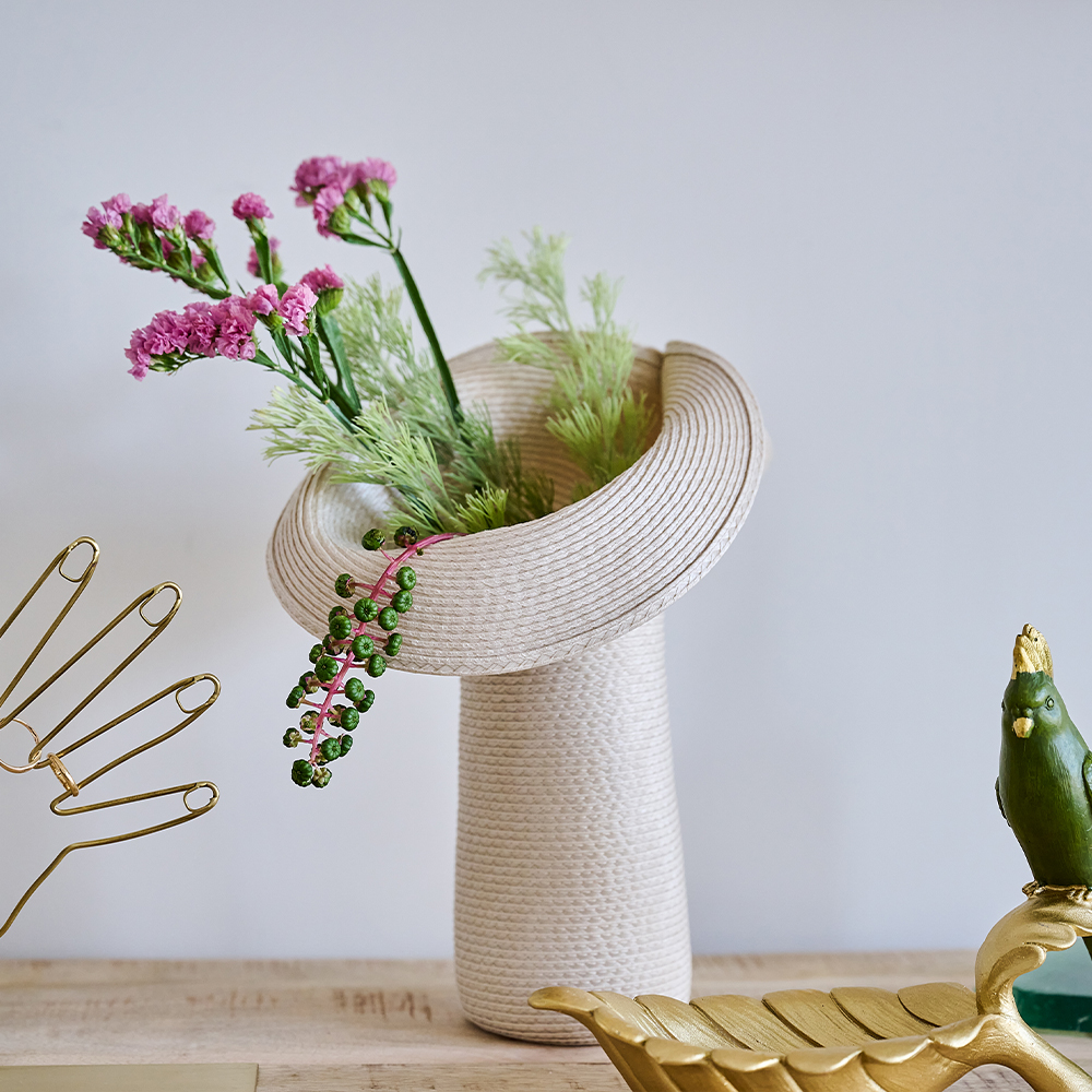 新仕様】Lapel （ラペル）フラワーベース S beige（2クリップ