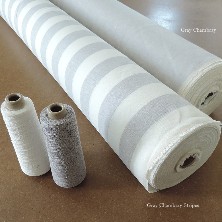 リネン 掛布団カバー ダブル CLASSITE Gris グレー ストライプ