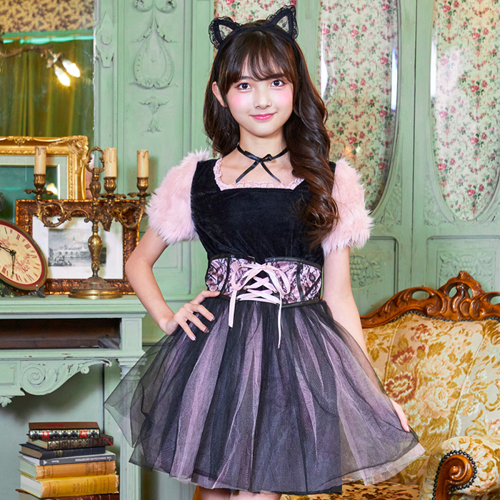 COSCHU！ ストロベリーキャット＞906490【ハロウィン 女の子 ジュニア