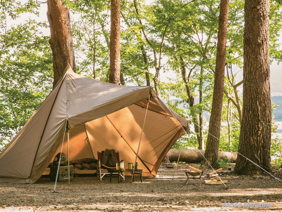 バイク好き必見『カワサキ』＆『ogawa』コラボのモノポールテントが