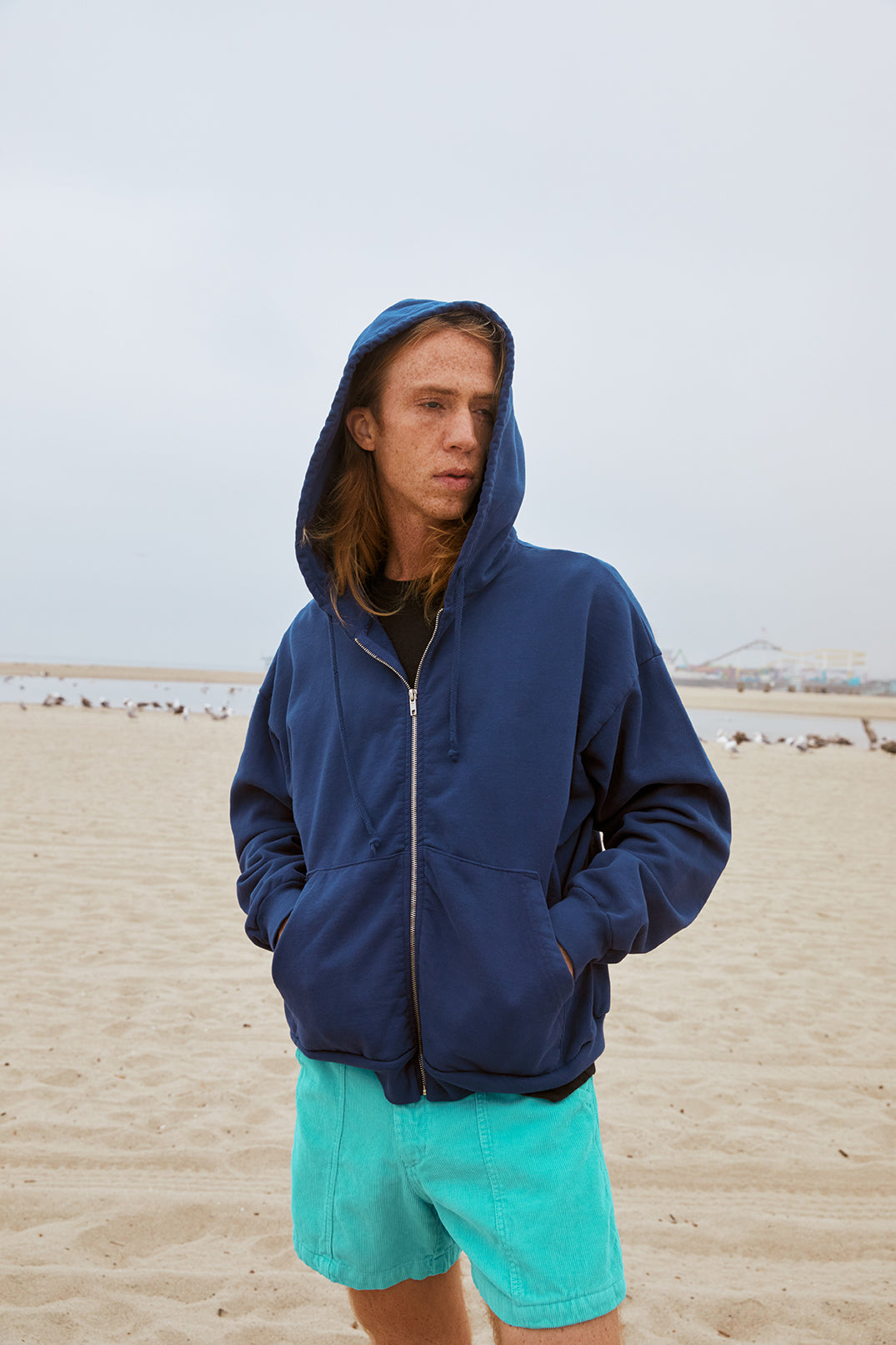 Trash Zip Hoodie - Vintage Blue – Mowgli Surf