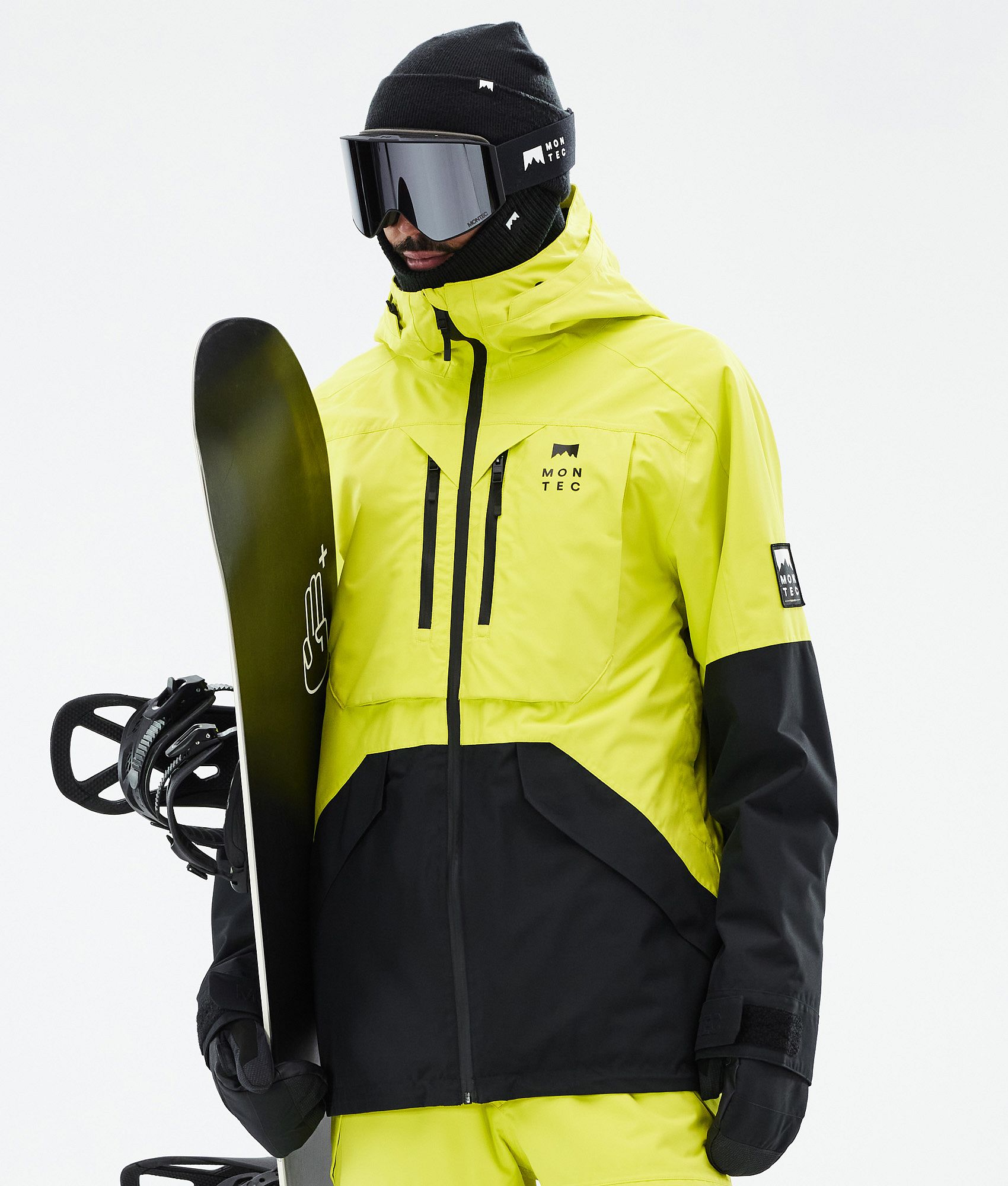 Montec Arch Snowboard Jacket Men Bright Yellow/Black | Montecwear.com