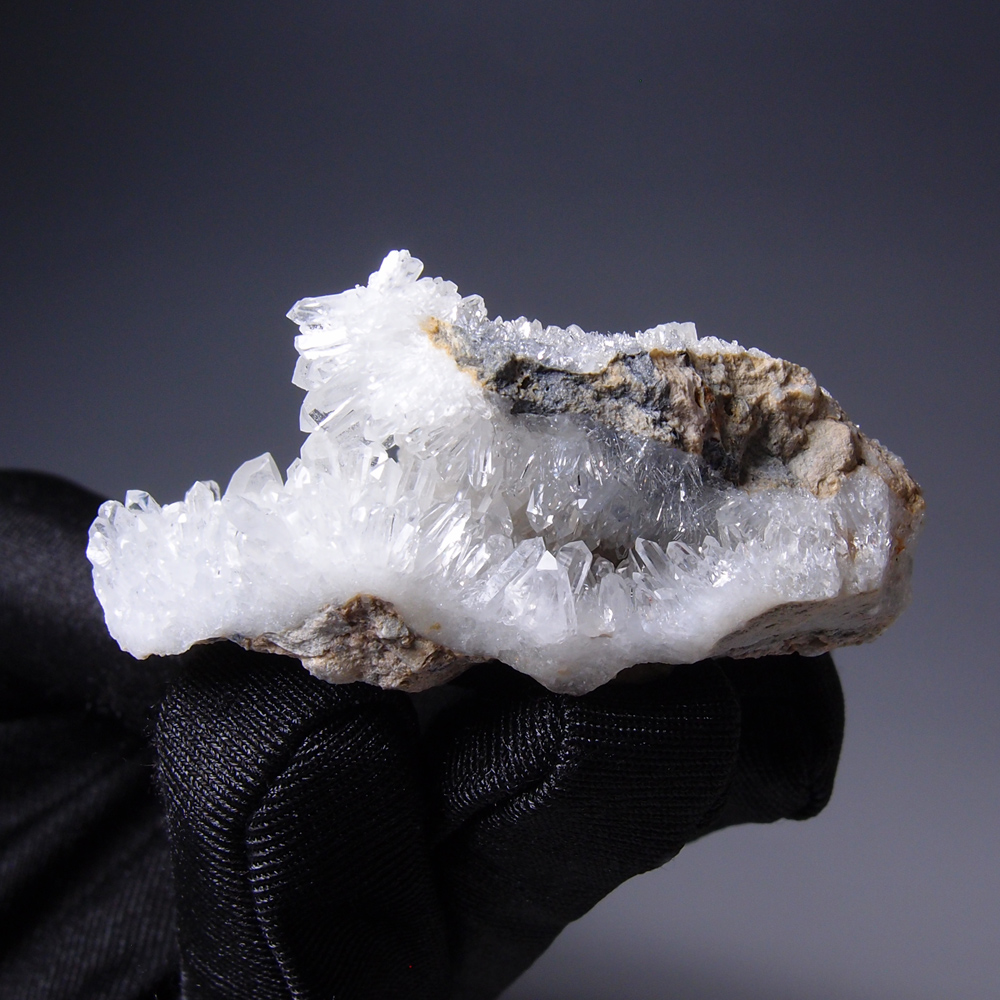 NPS285 福島県蛍鉱山産水晶 原石（群晶） 水晶天然石専門店ムーン