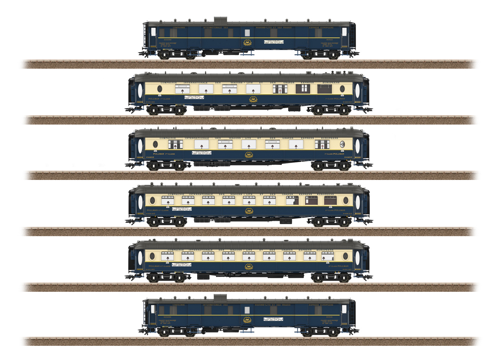 Trix 26470 鉄道ゲージ H0 6個CIWL「エーデルワイス」プルマンカー