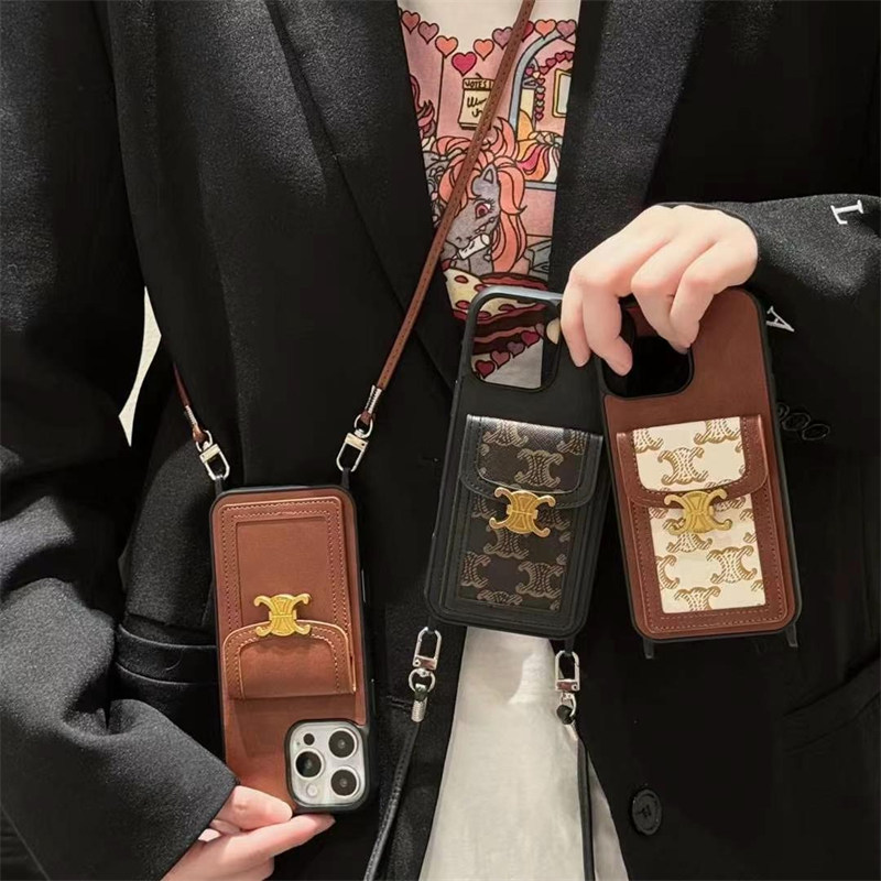 セリーヌ スマホ ショルダー celine iphone17/17pro ケース 肩掛け