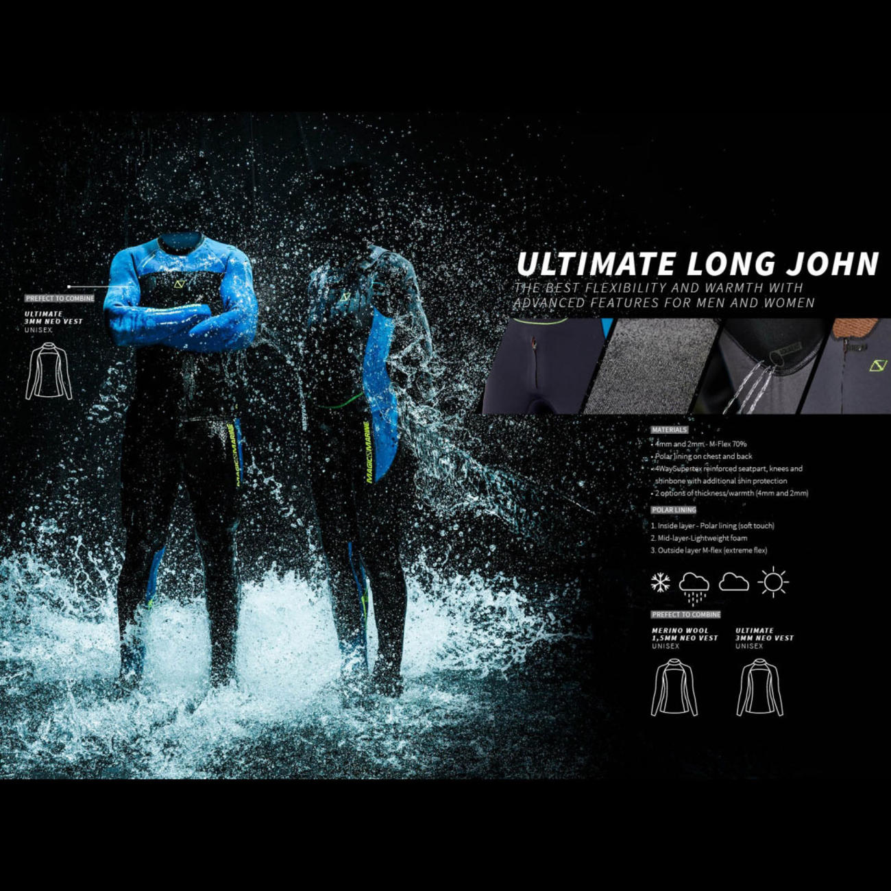 メンズ ウェットスーツ ロングジョン ULTIMATE LONG JOHN 4mm | men