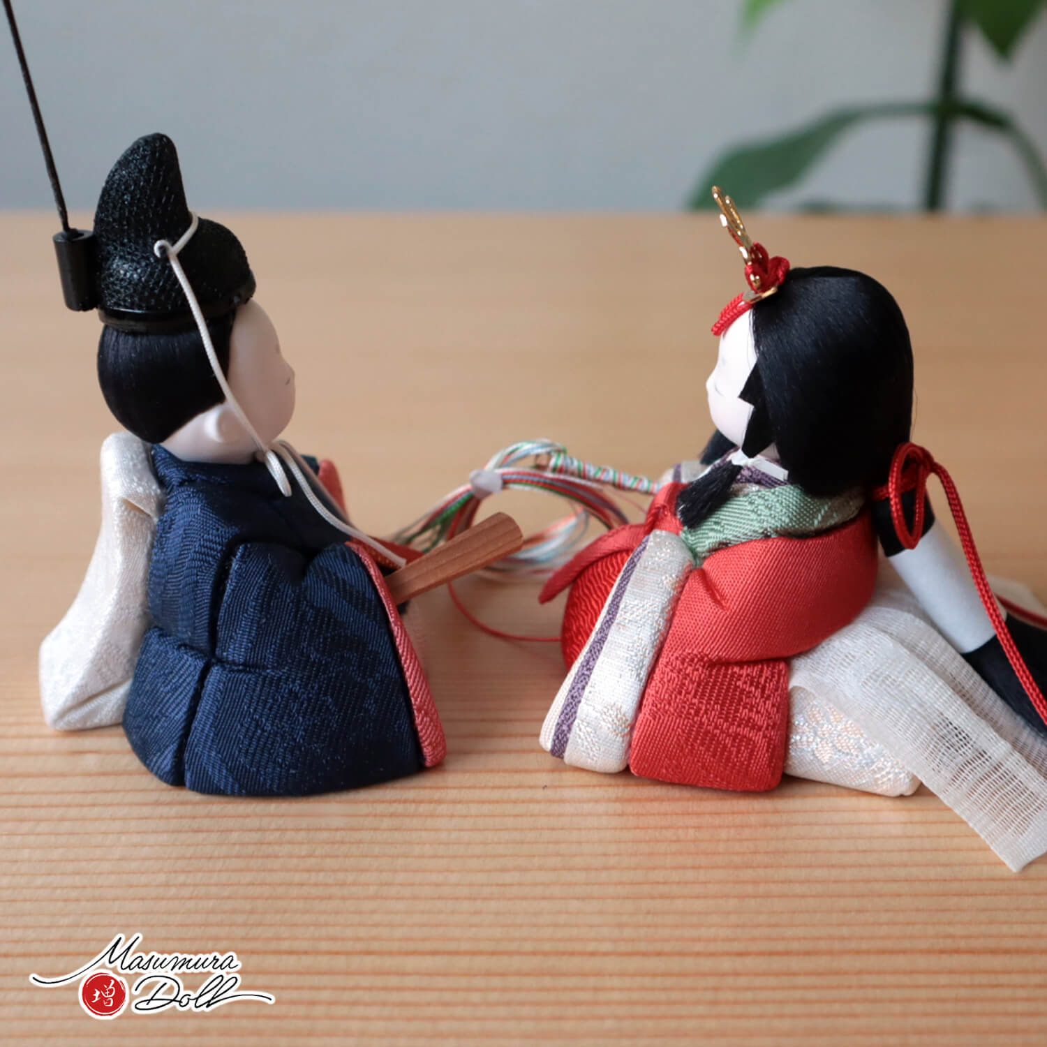 新作幸一光作 彩-AYA- 増村オリジナル正絹西陣織 ☆ 紺 WOOD鏡面台飾