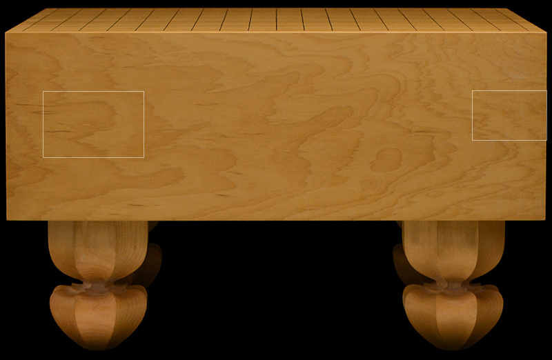 本榧足付碁盤 5寸3分（天地柾） ga50048 | 前川榧碁盤店