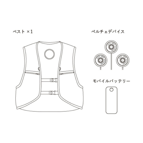 熱中症対策 ペルチェベスト】COOLFIX アクティブベスト PLT3
